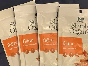 Lot 2 Simply ORGANIC Fajita Seasoning Mix Packets 1oz Each - Picture 1 of 3