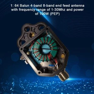 1:64 Balun For 4-Band 8-Band End Fed Antenna Range 1-30MHz (PEP) Power 100W N6V4 - Zdjęcie 1 z 9