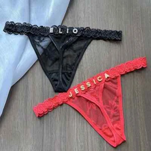 Personalised Custom letters Name women's girls panties Underwear Gift For Her - Picture 1 of 10