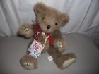 Vintage Mary Meyer Jointed Teddy Bear Plush Brown Bow Black Nose Stuffed 11"