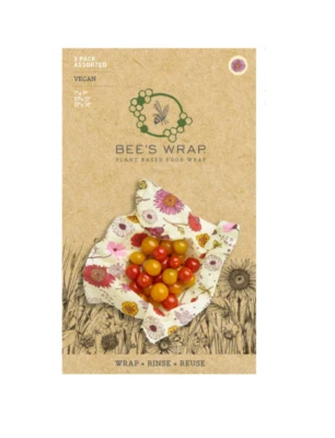 Paquete de 3 surtidos veganos Bee’s Wrap Meadow Magic S, M, L, (paquete de 2) Foto 1 de 4