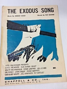 The Exodus Song Vintage Sheet Music Pat Boone Ernest Gold Movie Theme 1961 - Picture 1 of 7