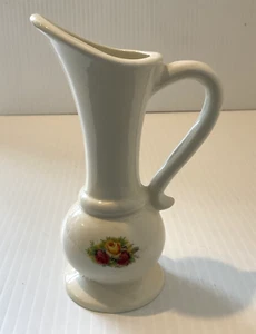 Brocca vaso bocciolo stile francese vintage con fiori altezza 5" - Foto 1 di 6
