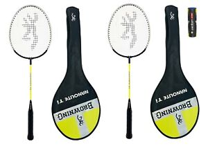 2 x Browning Nanolite Ti Badminton Rackets + 3 Carlton Shuttles RRP £90