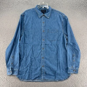 Camisa Banana Republic Grande - XL Abotonada Jean Denim Algodón Ropa de Trabajo LEER - Imagen 1 de 10