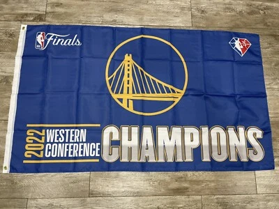 Golden State Warriors 2022 CHAMPIONS 3x5 Ft Banner Flag 2022 Playoffs The Finals - Image 1 of 3