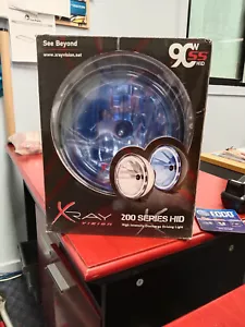 DL20048HID DRIVING LIGHT BLUE REFLECTOR PENCIL BEAM 90W SS HID CHR XRAY VISION - Picture 1 of 5