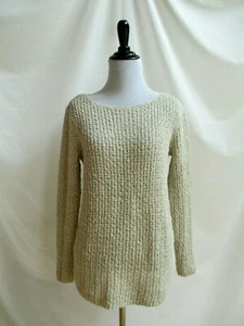 J.Jill Size M Women's Cotton Linen Blend Pullover Textured Sweater Beige/Tan   - Bild 1 von 7