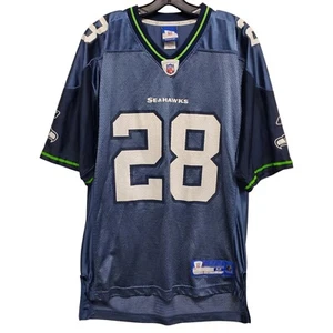 Vintage SEATTLE SEAHAWKS Jersey Mens Medium Blue MICHAEL BOULWARE #28 Reebok NFL - Picture 1 of 9