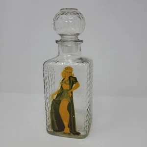 MCM VINTAGE DECANTER PIN-UP GIRLS MID-CENTURY RARE GLASS UNIQUE 10" - Picture 1 of 13