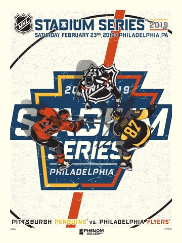 2019 NHL Stadium Series - Penguins vs. Flyers 18" x 24" Serigraph Proof #/300 Cover
