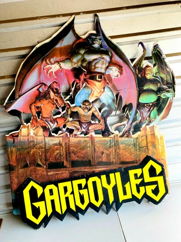 MEGA RARE 1995 Kenner Gargoyles Advertising Store Display Sign cartoon tv Cover