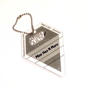 Mini Hex N More Keychain Ruler by Julie Herman of Jaybird Quilts - Picture 1 of 1