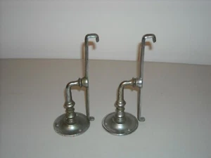 RARE ANTIQUE ORIGINAL S. STERNAU C.O Bathroom Shelf Brackets Nickel Over Brass ? - Picture 1 of 10