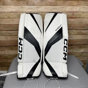 Almohadillas para piernas de portero CCM 26" juveniles YTFlex 3 juniors hockey sobre hielo YFX excelente usadas en excelente estado - Imagen 1 de 15