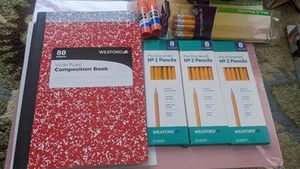 Wexford School Supply Bundle - Composition Books, Many #2 Pencils, Elmer's Glue - Picture 1 of 4
