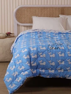 Manta de algodón reversible con estampado de elefante para niños manta de doble cara - Imagen 1 de 9