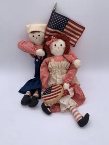 Set Bambole 14" Liberty Ann e Andy Raggedy Ann Andy Buone Condizioni - Foto 1 di 12