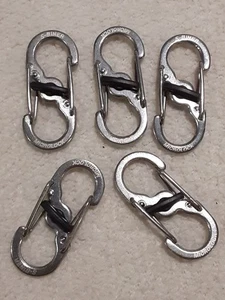 Nite Ize Menge 5 SILBER Verschluss MicroLock Mini S-Biner KOSTENLOSER VERSAND - Bild 1 von 6