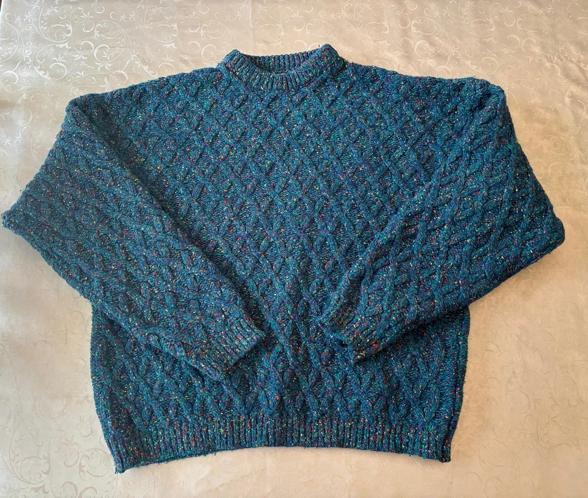 United Colors Of Benetton Kids' Sweater - Maglia G/C M/L, Blue, 55% Cotton Long Sleeve Pullover-1054593
