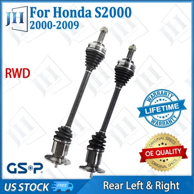OE Rear Pair Left Right CV Axle Shaft Set For 2000-2009 Honda S2000 L4 2.2L RWD - Image 1 of 4