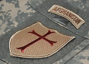 JOINT SP OPS TASK FORCE vêlkrö 2-PC: St. Michael Archangel Cross + AFGHANSTAN - Picture 1 of 12