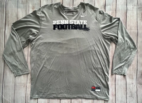 NIKE Dri-Fit Men's Penn State Nittany Lions NCAA Long-Sleeve Gray Shirt Sz XXL Cover