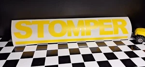 12" Yellow Vinyl STOMPER STICKER Truck Window Decal *Stomper not included - Picture 1 of 2
