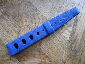 Vintage genuine N.O.S. TROPIC SPORT Swiss Made strap. 18 mm. Petrol BLUE. - Picture 1 of 10