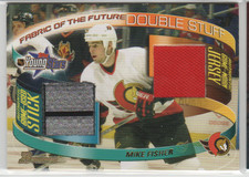 2001-02 Youngstars  Double Stuff Fabric of the Future Stick Mike Fisher