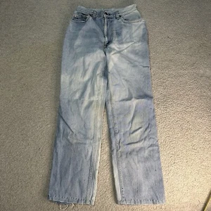 Pantalones de mezclilla desgastados lavado claro cremallera Levi’s Talon vintage años 70 talla 28x28 - Imagen 1 de 11