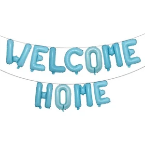 16 inch Welcome Home Balloon Banner Style Balloons Foil Letter Balloon Annive... - Picture 1 of 3