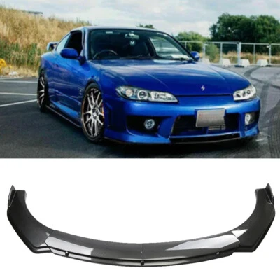 Front Bumper Lip Splitter Spoiler Parts For Nissan S15 200SX Silvia Carbon Style - Imagem 1 de 4