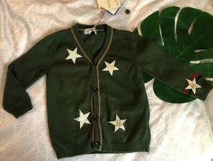 Monnalisa HITCH-HIKER cardigan Green Cashmere kids Sz 12 month - Picture 1 of 11
