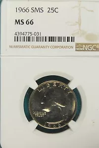 1966 NGC SMS MS 66 WASHINGTON QUARTER!!!!! #A7845 - Picture 1 of 2