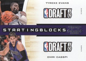 2010-11 Playoff Contenders Patches Starting Blocks Tyreke Evans/Omri Casspi