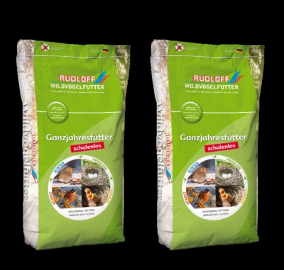 2 x Rudloff Wildvogelfutter ENERGY schalenlos 10 kg Winterfutter Streufutter