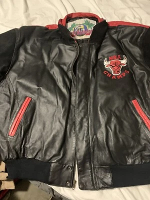 Jeff Hamilton 1997 Chicago Bulls NBA Finals Eastern Conference Leather Jacket - Image 1 of 4