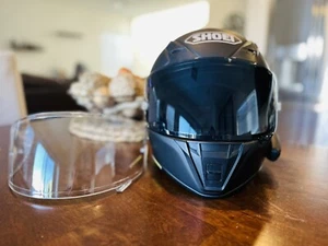 Shoei RF SR Matte Black Racing Motorcycle Helmet Size S w/Cardo &2 Visors - Picture 1 of 12