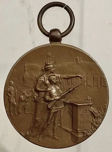 TORINO TIRO A SEGNO NAZIONALE 3a GARA GENERALE 1898 MEDAGLIA PROD. JOHNSON - Picture 1 of 2