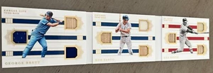 2019 National Treasures Triple Booklet /25 George Brett Ron Santo Ken Boyer - Picture 1 of 6