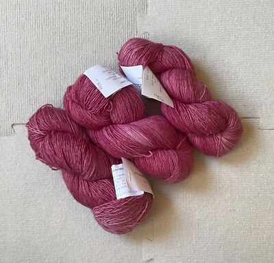 Madeline Tosh Merino Light Wool Posy Pink Sock Yarn Superwash 420 yds X 3 skeins - Image 1 of 3