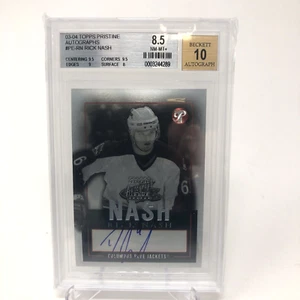 2003-04 Topps Pristine Rick Nash Auto Columbus Blue Chaquetas BGS 8,5 automático 10 - Imagen 1 de 2