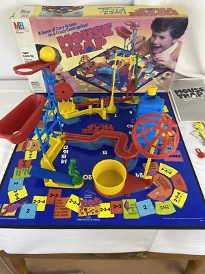 Vintage 1986 Mouse Trap Near Complete Game Instructions Balls Board Cheese - Image 1 of 4
