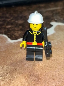 LEGO Town 6611 4025 Fire Chief Minifigur mit Hut und Radio - Bild 1 von 2