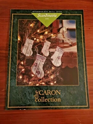 THE CARON COLLECTION SCANDINAVIA EMBROIDERY STOCKING PATTERN FREE SHIPPING - Image 1 of 2