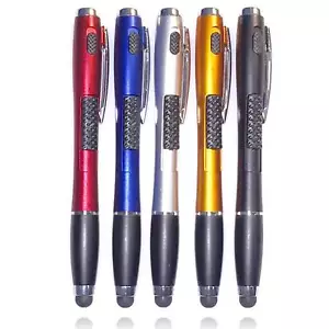 5X 3-in-1 Touch Screen Stylus w/ Ballpoint Pen + Flashlight For iPhone & Tablet - Picture 1 of 7