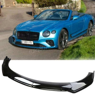 For Bentley Continental GTC Black Style Front Bumper Lip Body Splitter Spoiler Foto 1 de 4