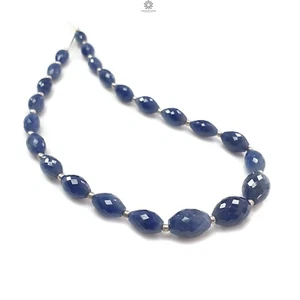 83,50 ct pietra preziosa zaffiro blu naturale fantasia sfaccettata perline sfuse 8 mm - 11 mm - Foto 1 di 6