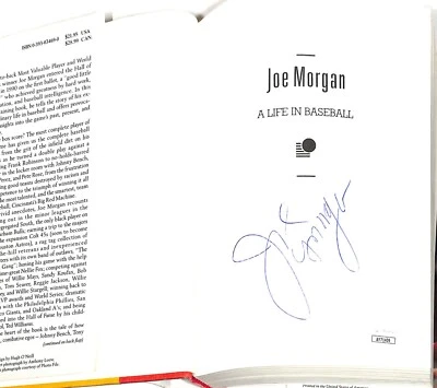 Joe Morgan Autographed "A Life in Baseball" HC Book Reds JSA - Image 1 of 3